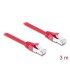Delock RJ45 Network Cable Cat.6A S/FTP 3 m red