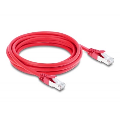 Delock RJ45 Network Cable Cat.6A S/FTP 3 m red 2