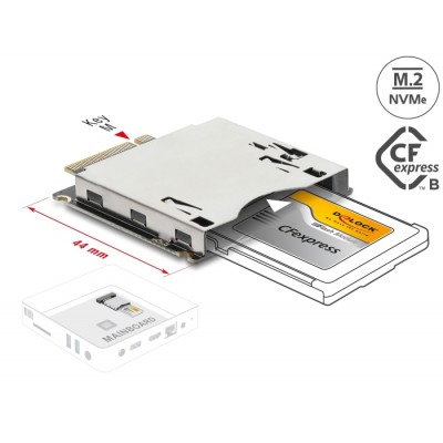 Delock Adapter M.2 Key M male to CFexpress Slot type B