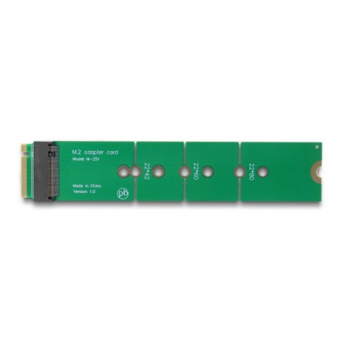 Delock Adapter M.2 Key M male to M.2 Key M slot - port saver and extension