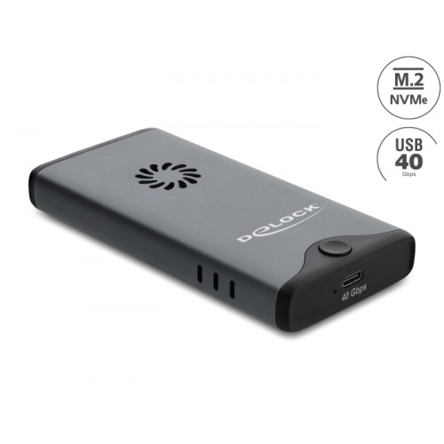 Delock USB Type-C™ 40 Gbps Enclosure for 1 x M.2 NVMe PCIe SSD with fan - tool free