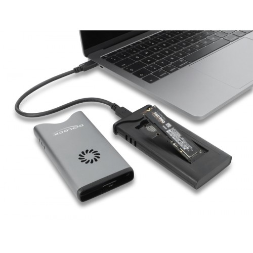 Delock USB Type-C™ 40 Gbps Enclosure for 1 x M.2 NVMe PCIe SSD with fan - tool free
