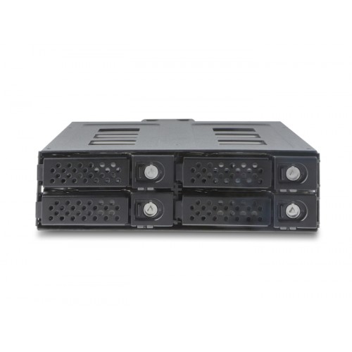 Delock 5.25″ Mobile Rack for 4 x 2.5″ SATA or SAS HDD / SSD with lock