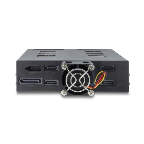 Delock 5.25″ Mobile Rack for 4 x 2.5″ SATA or SAS HDD / SSD with lock