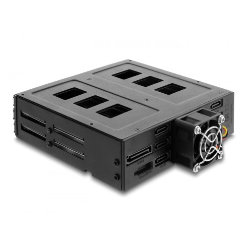 Delock 5.25″ Mobile Rack for 6 x 2.5″ SATA or SAS HDD / SSD with lock