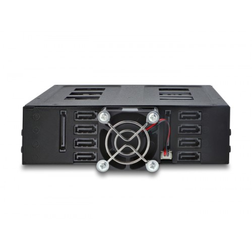 Delock 5.25″ Mobile Rack for 8 x 2.5″ SATA or SAS HDD / SSD with lock