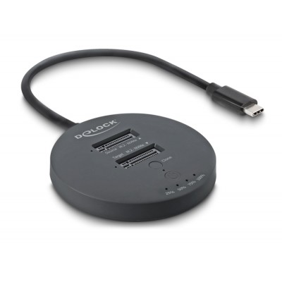Delock USB 20 Gbps M.2 Docking Station for 2 x M.2 NVMe PCIe SSD with Clone function 2