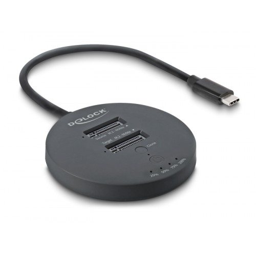 Delock USB 20 Gbps M.2 Docking Station for 2 x M.2 NVMe PCIe SSD with Clone function