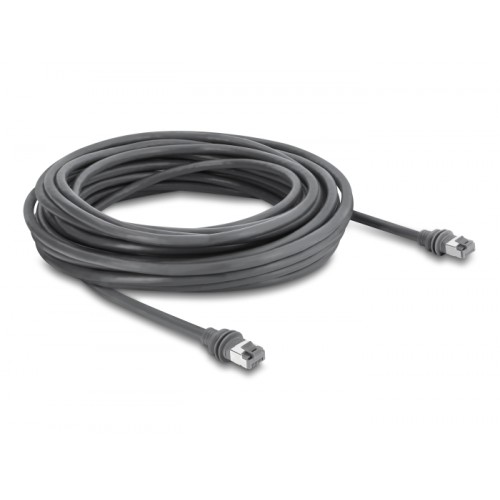 Delock RJ45 Patch Cable Cat.6 compatible with Starlink Gen3 - 10 m grey