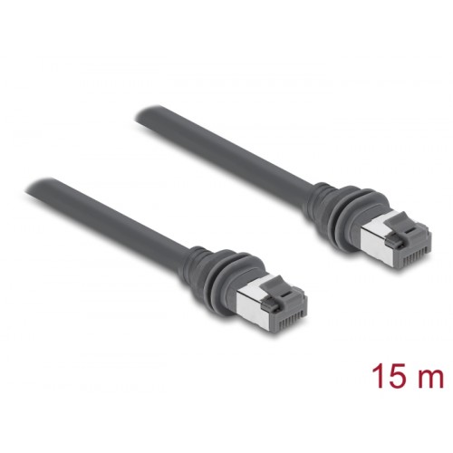 Delock RJ45 Patch Cable Cat.6 compatible with Starlink Gen3 - 15 m grey
