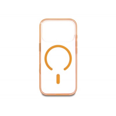 Delock Protective Case for iPhone 17 Pro compatible with MagSafe clear-orange 2