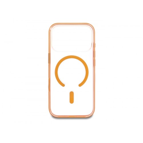 Delock Protective Case for iPhone 17 Pro compatible with MagSafe clear-orange