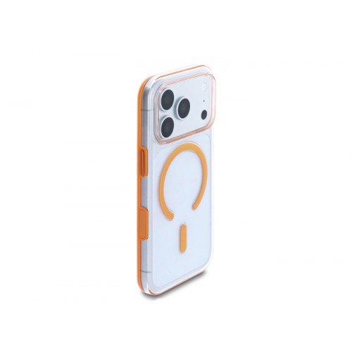 Delock Protective Case for iPhone 17 Pro compatible with MagSafe clear-orange