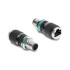 Delock M12 Adapter D-coded 4 pin male to RJ45 jack for built-in round straight