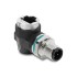 Delock M12 Adapter D-coded 4 pin male to RJ45 jack for built-in round 90° angled