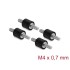 Delock Vibration Damper M4 x 0.7 mm D 10 x H 10 mm with 2 x external thread 4 pieces black