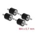Delock Vibrationsdämpfer M4 x 0,7 mm D 15 x H 15 mm mit 2 x Außengewinde 4 Stück schwarz