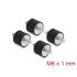 Delock Vibrationsdämpfer M6 x 1 mm D 20 x H 15 mm mit 2 x Außengewinde 4 Stück schwarz