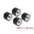 Delock Vibrationsdämpfer M8 x 1,25 mm D 30 x H 20 mm mit 2 x Außengewinde 4 Stück schwarz