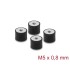Delock Vibration Damper M5 x 0.8 mm D 20 x H 15 mm with 2 x internal thread 4 pieces black