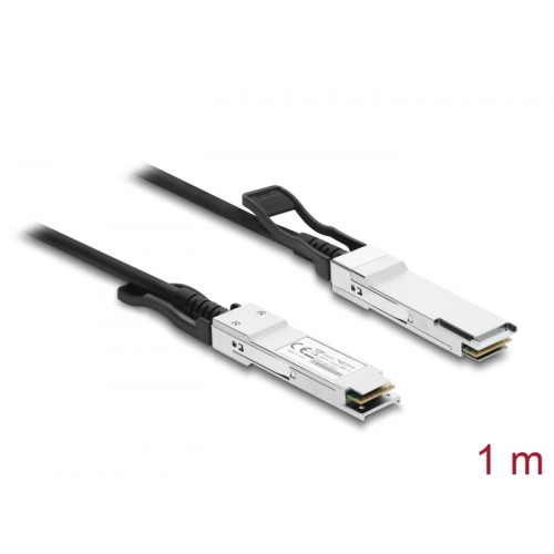 Delock Twinax Cable QSFP+ male to QSFP+ male 40 Gbps 1 m