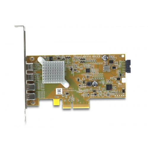 Delock PCI Express x4 Card to 2 x external USB Type-C™ 40 Gbps (DP Alt Mode) female – Low Profile Form Factor