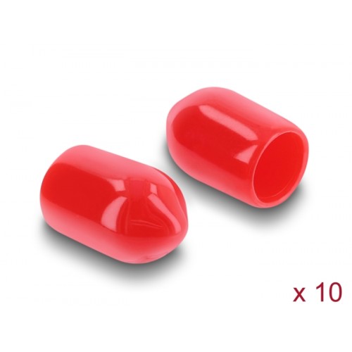 Delock Dust Cover for SMA jack 10 pieces silicone red
