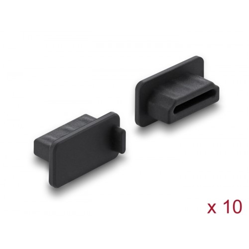 Delock Dust Cover for HDMI-A female 10 pieces silicone black