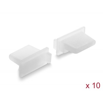 Delock Dust Cover for USB Type-A female 10 pieces silicone transparent