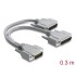Delock Y-Cable Adapter Serial RS-232 LFH D-Sub HD 60 pin male to 2 x D-Sub 25 pin male 0.3 m grey