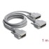Delock Y-Cable Adapter Serial RS-232 LFH D-Sub HD 60 pin male to 2 x D-Sub 25 pin male 1 m grey