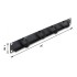 Delock 19″ 1U Cable Management Panel with 4 x hook-and-loop cable ties black
