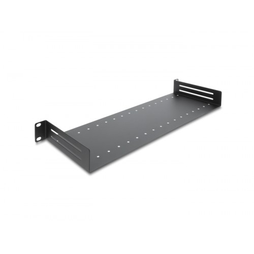 Delock 19″ 1U Shelf with 2 adjustable dividers up to 154 mm deep max. 6 kg load capacity black