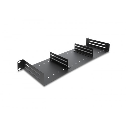 Delock 19″ 1U Shelf with 2 adjustable dividers up to 154 mm deep max. 6 kg load capacity black