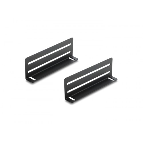 Delock 19″ 1U Shelf with 2 adjustable dividers up to 154 mm deep max. 6 kg load capacity black