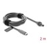 Delock USB Type-C™ male to DC 5.5 x 2.1 mm Cable compatible with Starlink Mini, 2 m grey