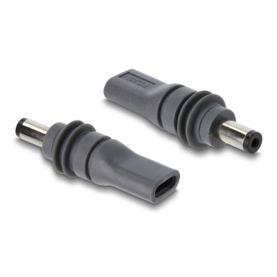 Delock USB Type-C™ female to DC 5.5 x 2.1 mm Adapter, compatible with Starlink Mini, grey