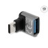 Adapter USB 10 Gbps USB Type-C™ male to Type-A female, upwards angled aluminum housing