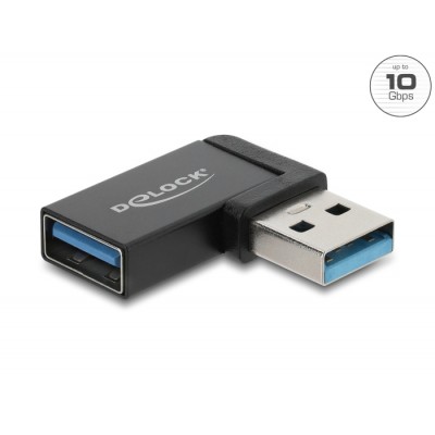 Adapter USB 10 Gbps Type-A male to female, left angled