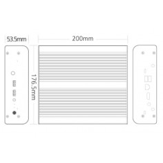 Pc Industriale fanless, 2x GLan, Displayport e HDMI