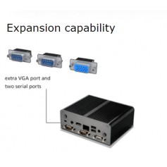 Pc Industriale fanless, 2x GLan, Displayport e HDMI