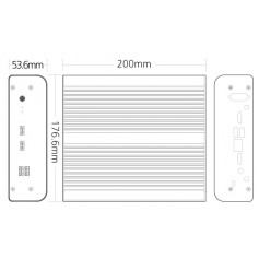 Nuc industriale fanless 7th generation i3 / i5, con supporto Intel Optane ed ssd/hdd 2,5". Slim design