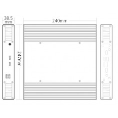 Nuc industriale fanless 7th generation i3 / i5, con supporto Intel Optane ed ssd/hdd 2,5". Slim design