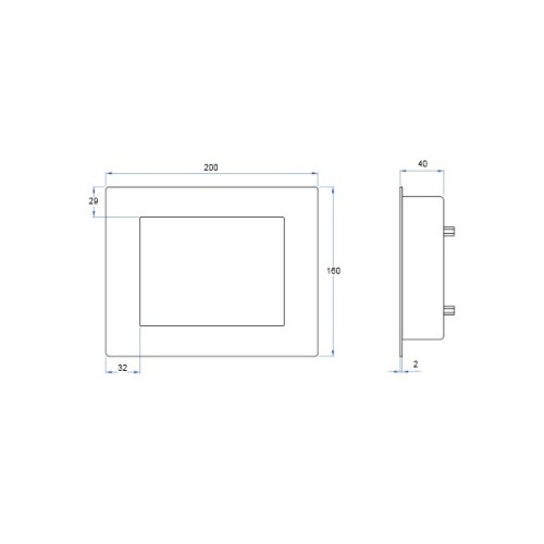 Monitor da Pannello 6.5" Touchscreen, cornice inox