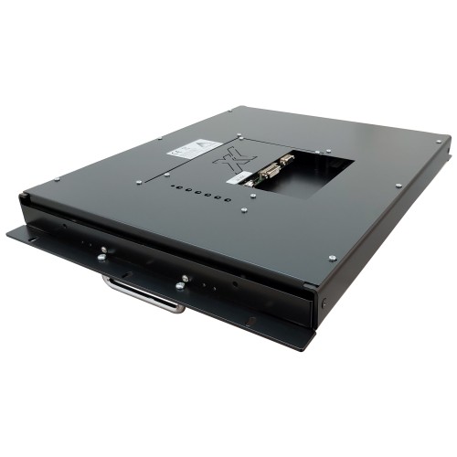 Monitor 18,5" Full HD per fissaggio su armadi rack 8U, colore nero. Disponibile anche con touchscreen