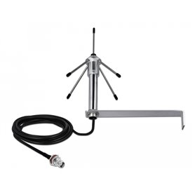 Delock LPWAN 868 MHz Antenna TNC jack 3 dBi omnidirectional fixed with connection cable RG-58 C/U 3 m wall mounting outdoor silv