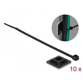 Delock Cable Tie Mount 28 x 28 mm with Cable Tie L 300 x W 3.4 mm black