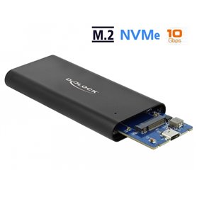 Delock External Enclosure for M.2 NVMe PCIe SSD with SuperSpeed USB 10 Gbps (USB 3.1 Gen 2) USB Type-C™ female