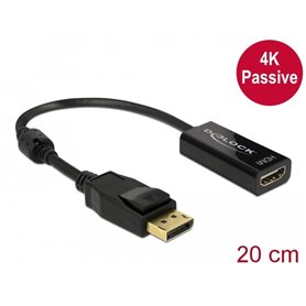 Delock Adapter DisplayPort 1.2 male  HDMI female 4K Passive black