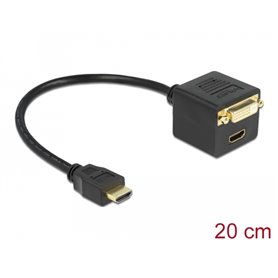 Delock Adapter HDMI male to HDMI and DVI 24+1 female